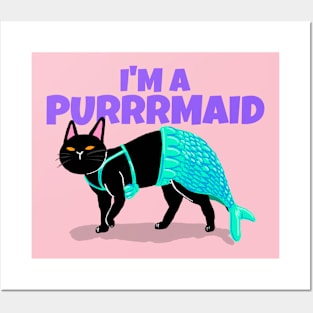 I'm a Purrrmaid Posters and Art